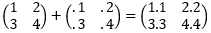 Matrix addition example 1